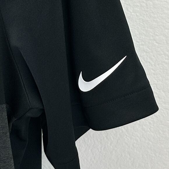 Las Vegas Raiders Polo Shirt Black Striped NFL On Field SS Nike Dri Fit L Large - Picture 5 of 10